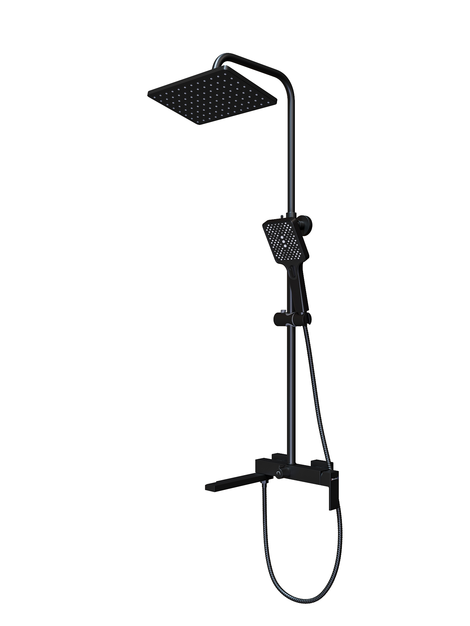 Душевая система с верхним тропическим душем KN-23/BL